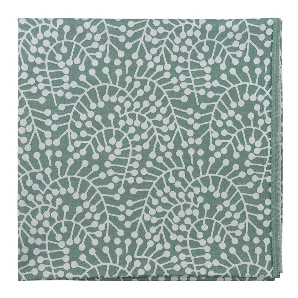 Скатерть из хлопка зеленого цвета с рисунком Спелая смородина, scandinavian touch, 180х260см