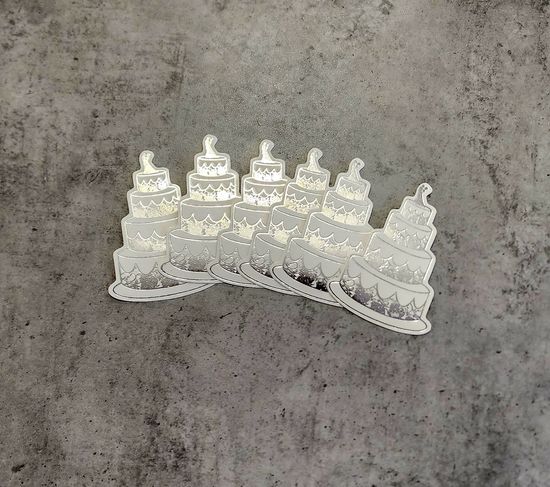 Выпечки для скрапбукинга, Свадьба 41 элемент