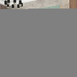 Шкаф Агератум МДФ четырехсекционный с антресолью и стеллажом Лайн шалфей (0,27) А10024 матовая - Дуб Сонома 3025  240*60*220