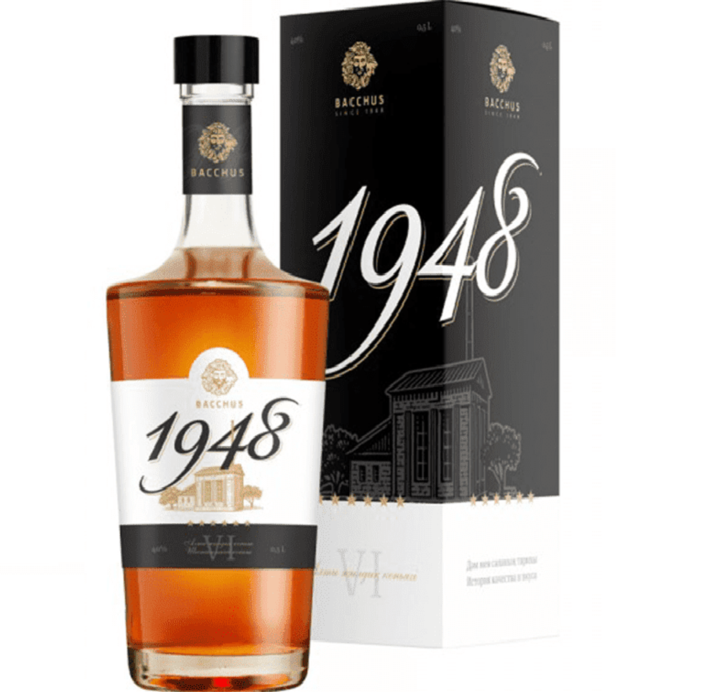 Коньяк Bacchus 1948 6 Y.O. 0,5 л. В подарочной коробке