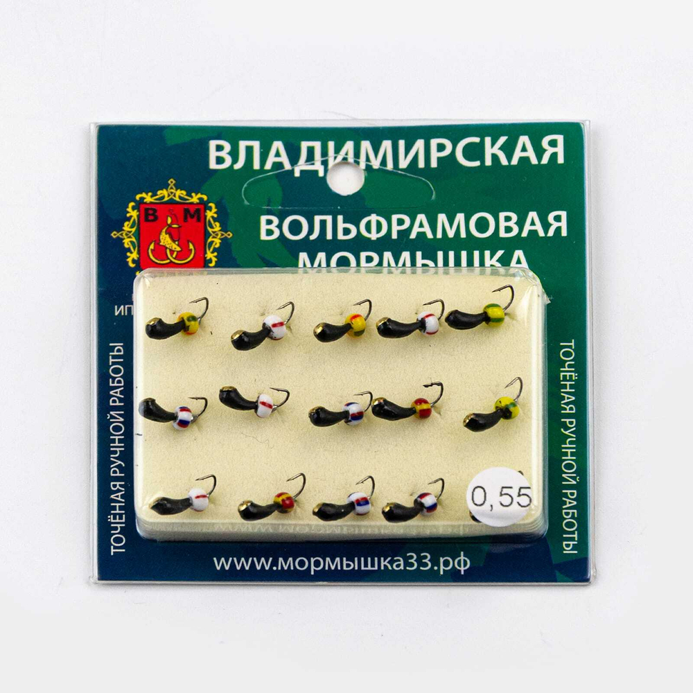 Мормышка Владимирская 24 "Коза-Уралочка" с коронкой, 3мм, 0.55гр (15шт/уп)