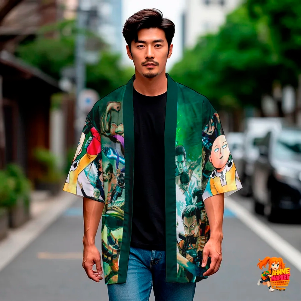 Рубашка хаори японская Ванпанчмэн