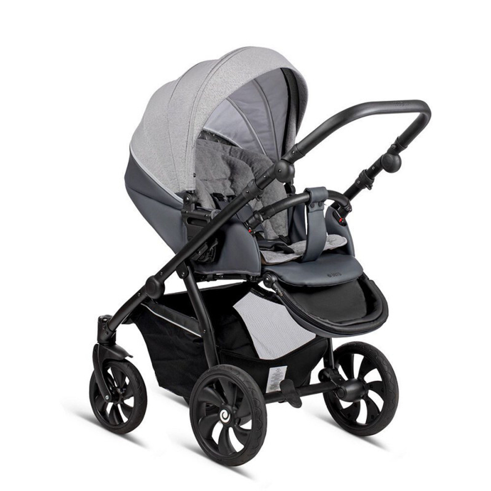 Детская коляска Tutis Aero 2 в 1 New 2019 №140 Reflective (Серый) кожа