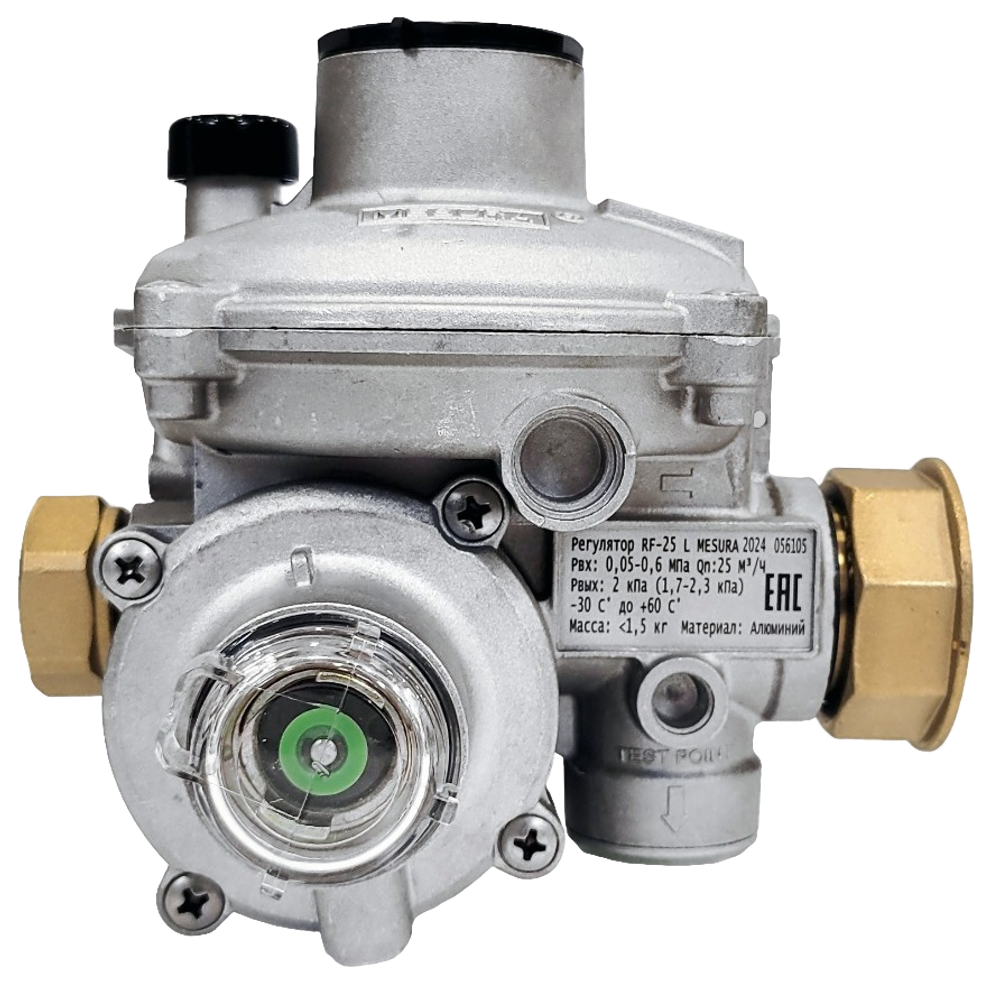 Шкафной газораспределительный пункт ГРПШ ОХТА-RFM-25-1-ЛП (желтый)