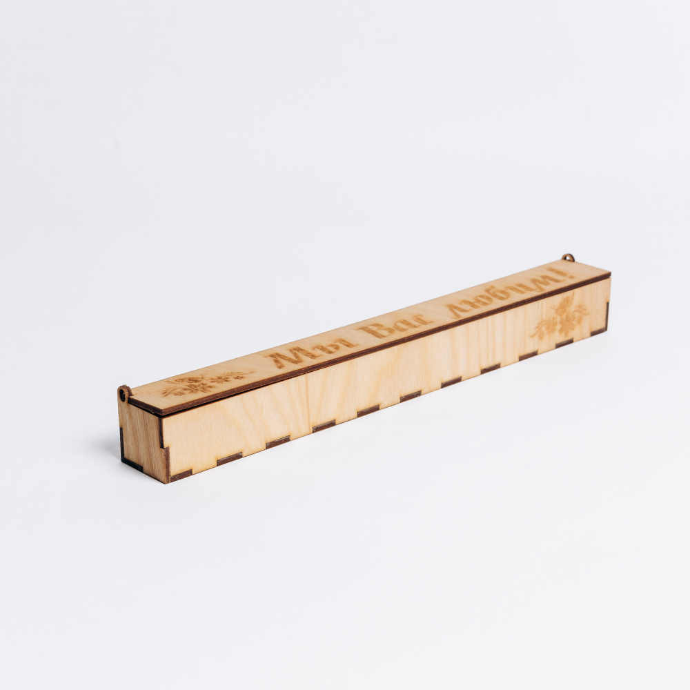 Деревянный  подарочный набор -указка в футляре (коробе) 300 мм. PK24