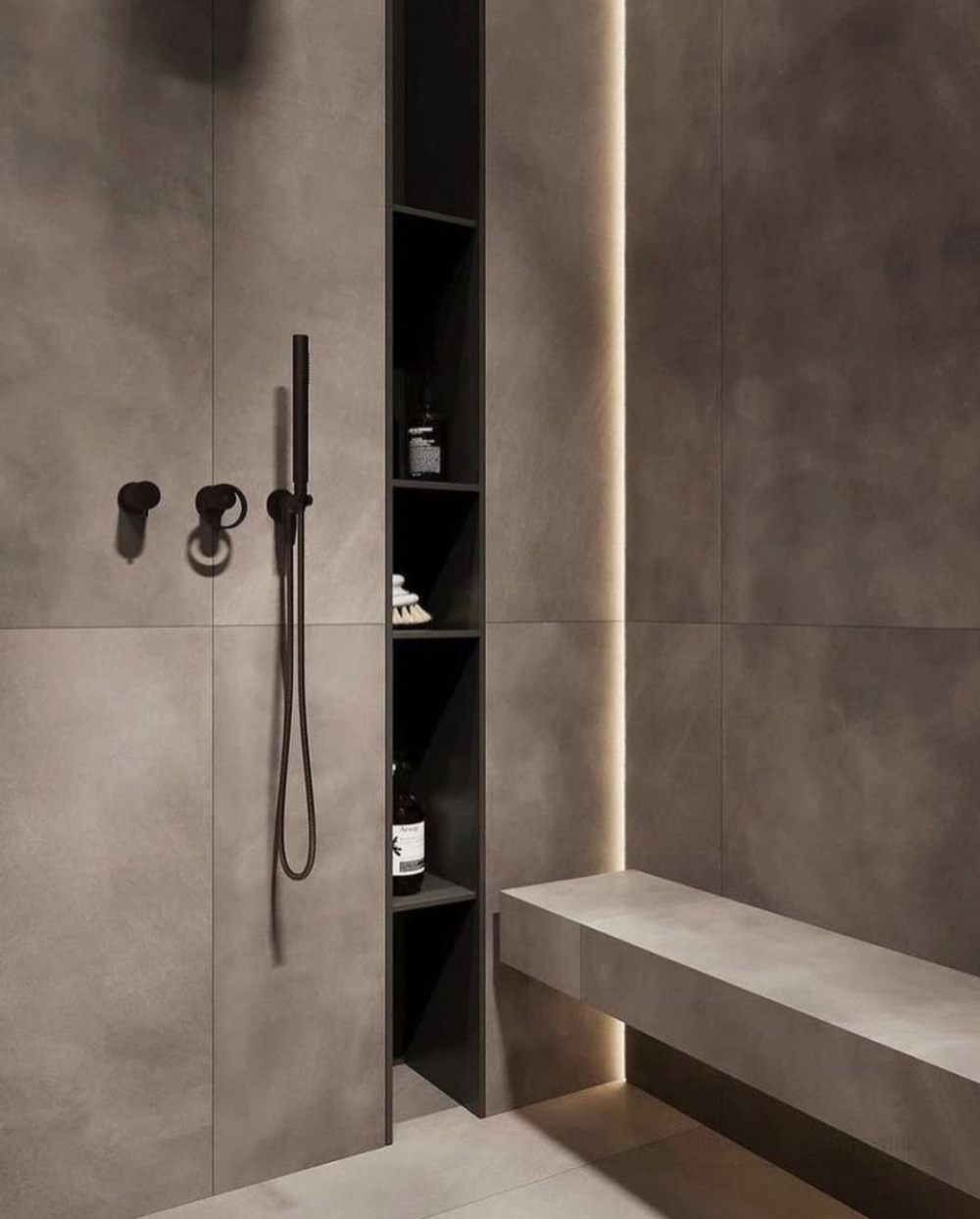Смеситель для ванны/душа Gessi Anello, настенный, однорычажный, встраиваемый, h245 мм, цвет Warm Bronze Brushed PVD