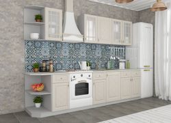 Модульный кухонный гарнитур «Гранд» 2400мм (Крем), ЛДСП/МДФ, ДСВ Мебель