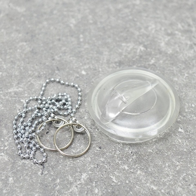 Пробка для ванной с цепочкой прозрачная