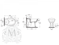 Биде напольное Impero Migliore  ML.IMP-25.332.BI