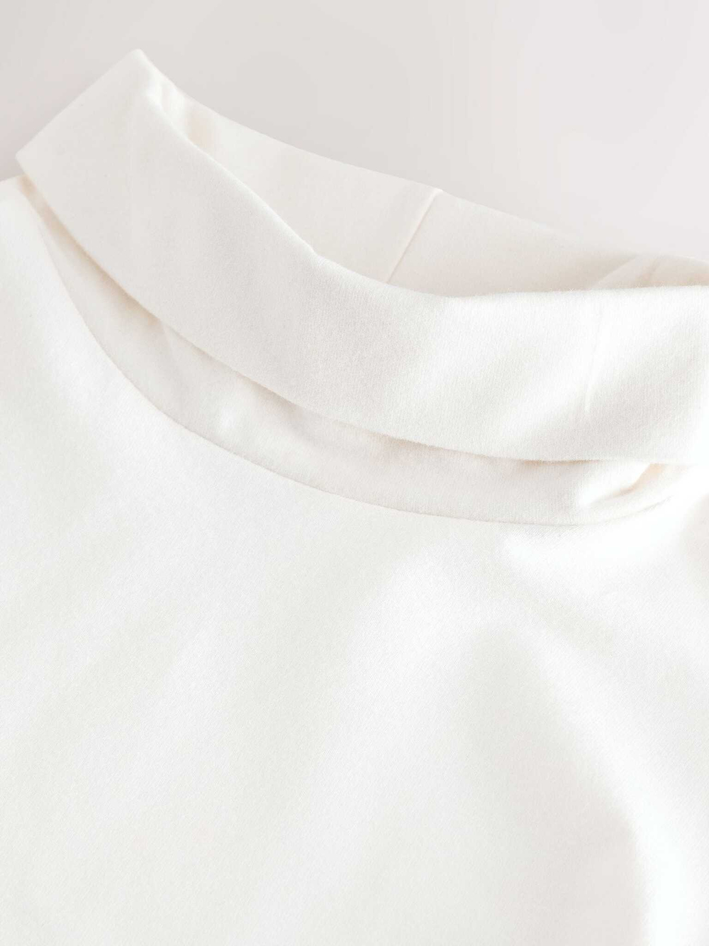 Лонгслив с воротником для девчоки Next E13-661, Кремовый