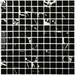 Мозаика стеклянная Mia Black glossy/Миа черный глянцевый (23х23) 300х300х4 мм (шт)