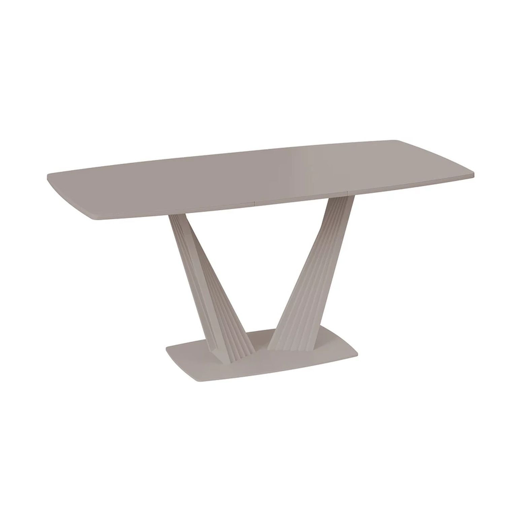 Стол кухонный обеденный раздвижной Капучино Матовый/Стекло Матовое Капучино, Фабио, 130х80х75 см