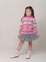 Кофта вязаная на молнии " Птичка"