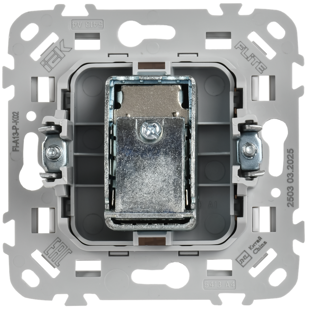 FLITE Розетка TV экранированная проходная тип M РТВм-1-1-2-ФлЧ черный IEK