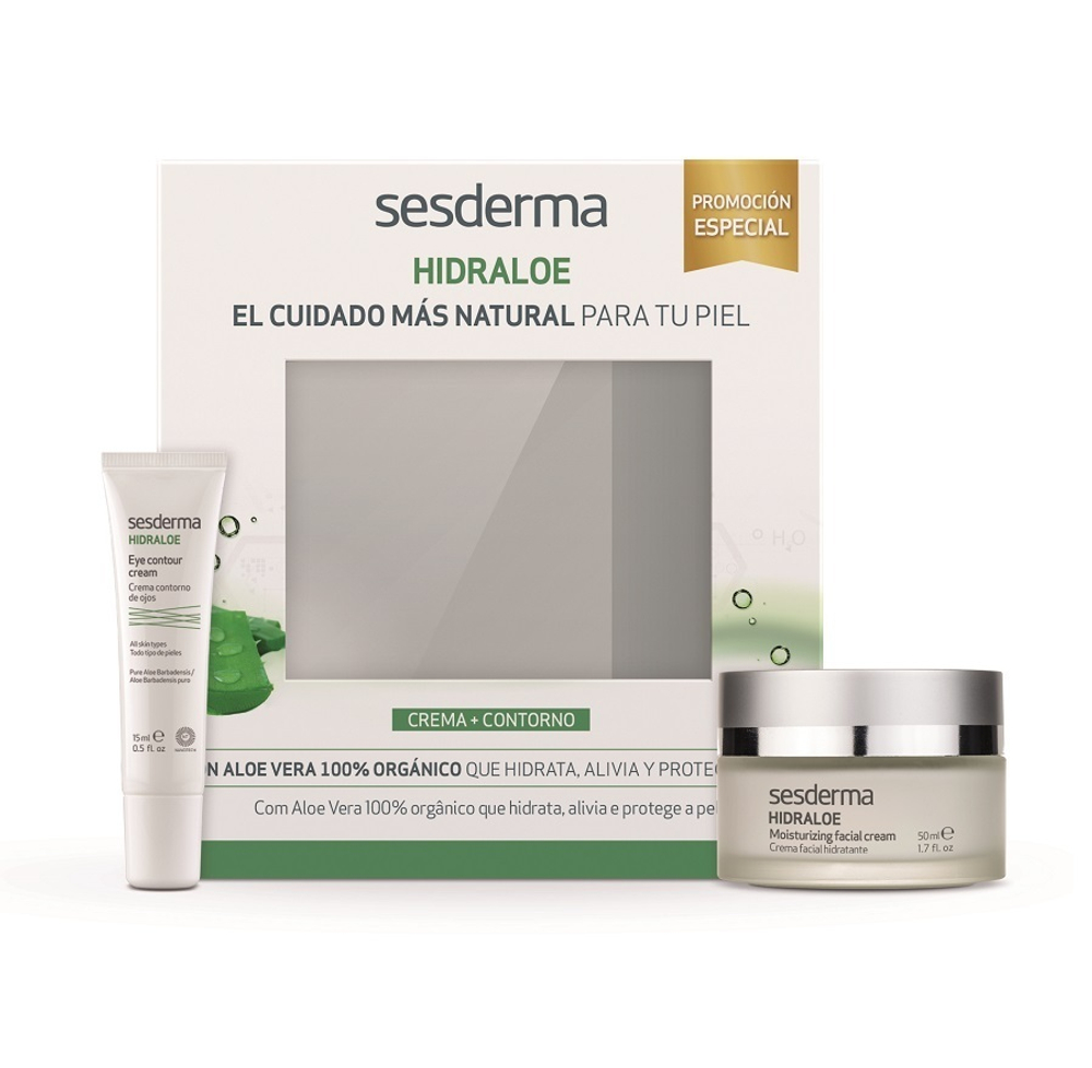 Sesderma HIDRALOE Set - Подарочный набор (Увлажняющий крем HIDRALOE, 50 мл + Увлажняющий крем-контур вокруг глаз HIDRALOE, 15 мл)