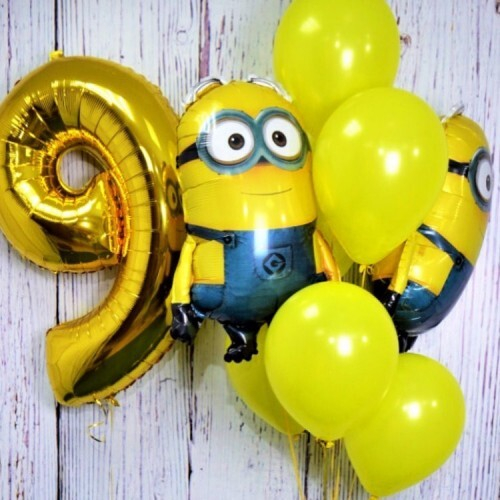 Композиция из шаров «Праздник в Желтом с Миньонами»
