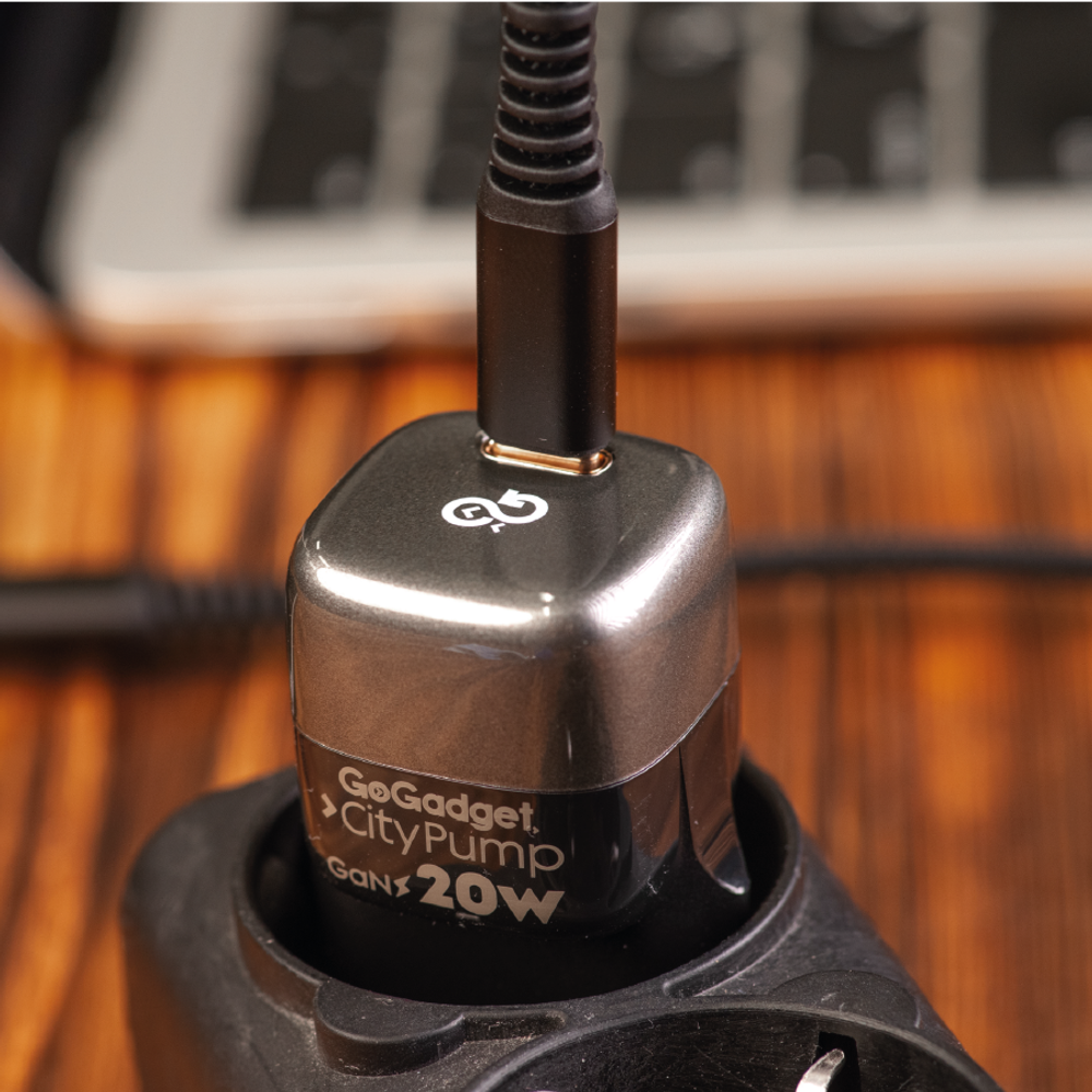 Сетевое зарядное устройство GoGadget CityPump 20W 1xUSB-C GaN (CH001)