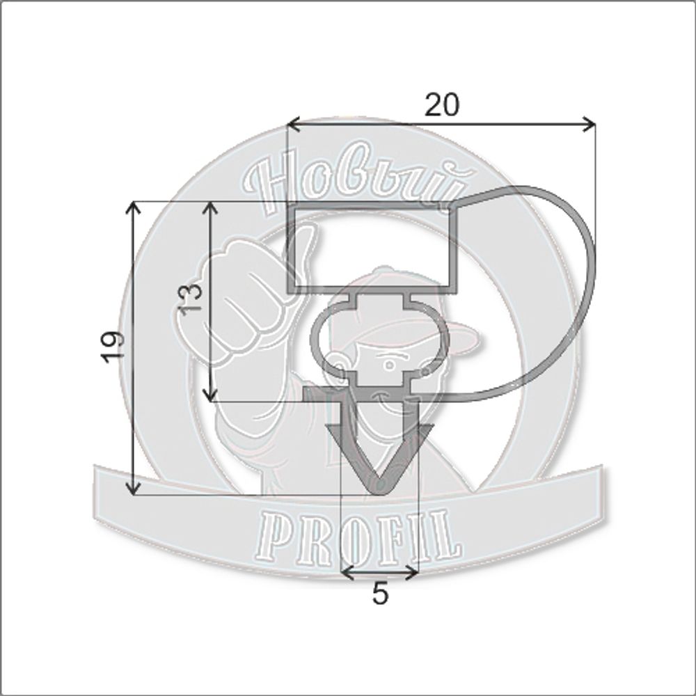 Уплотнитель для холодильного шкафа UBC group 1515*625 мм (004 АНАЛОГ)