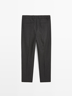 Massimo Dutti Брюки в полоску из шерстяной смеси, серый