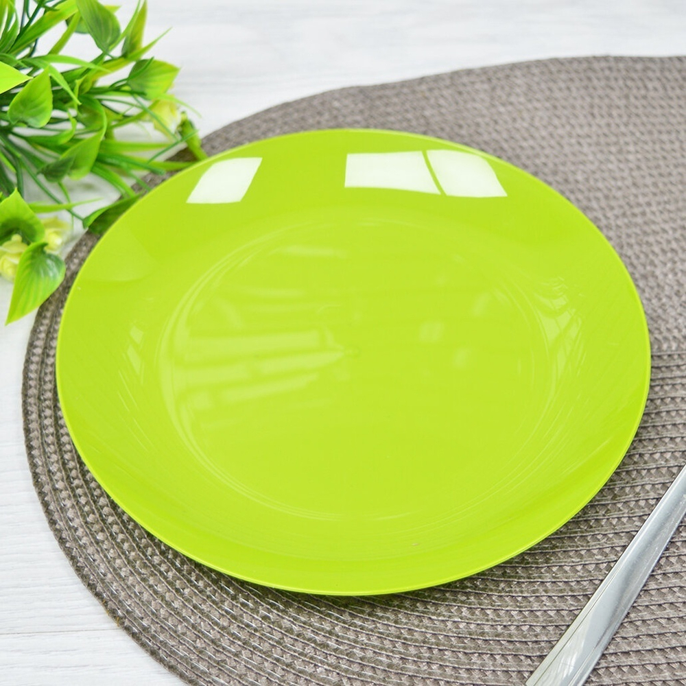 Тарелка плоская 20см "Натура" оливковая