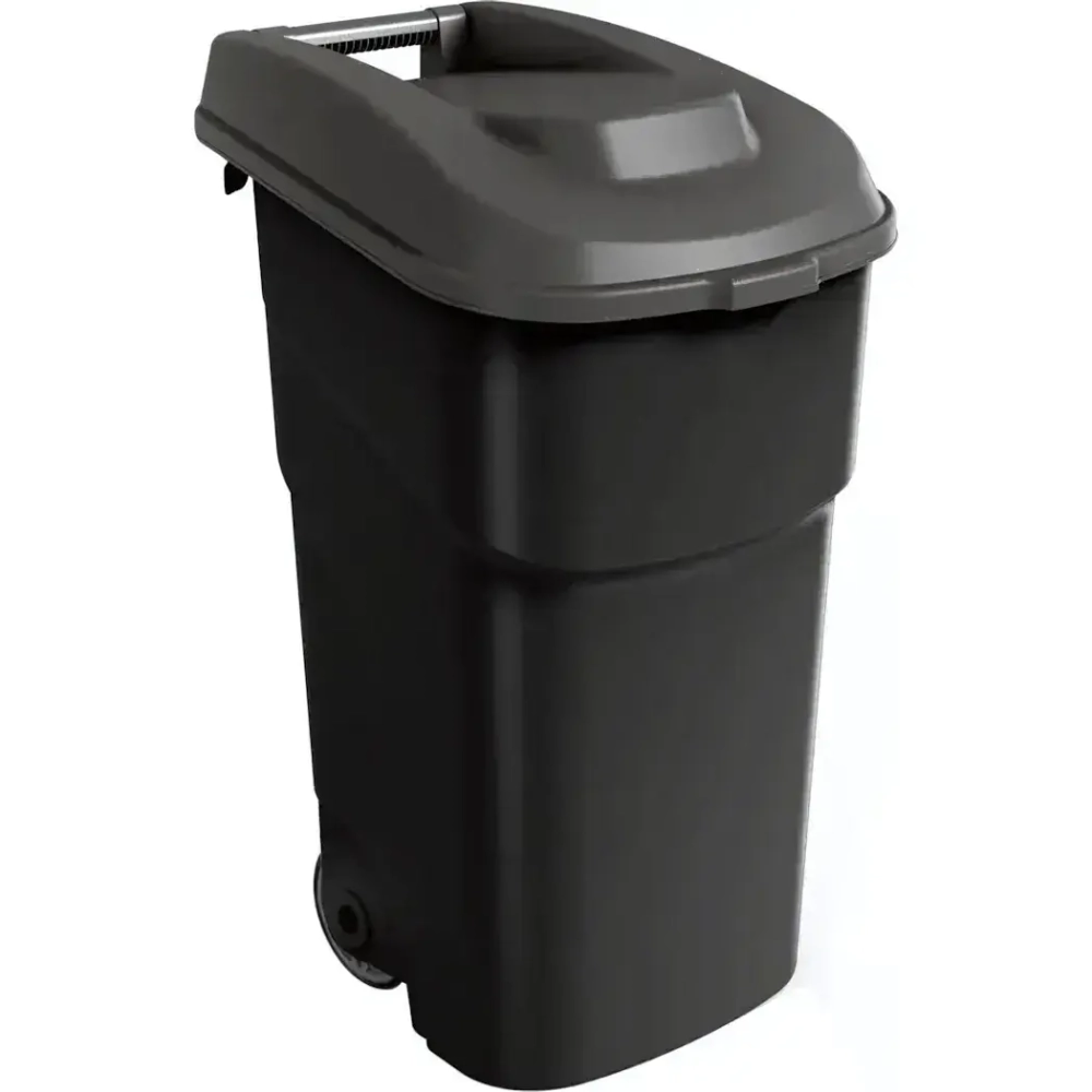 Бак для мусора на колесах 90л (черный)