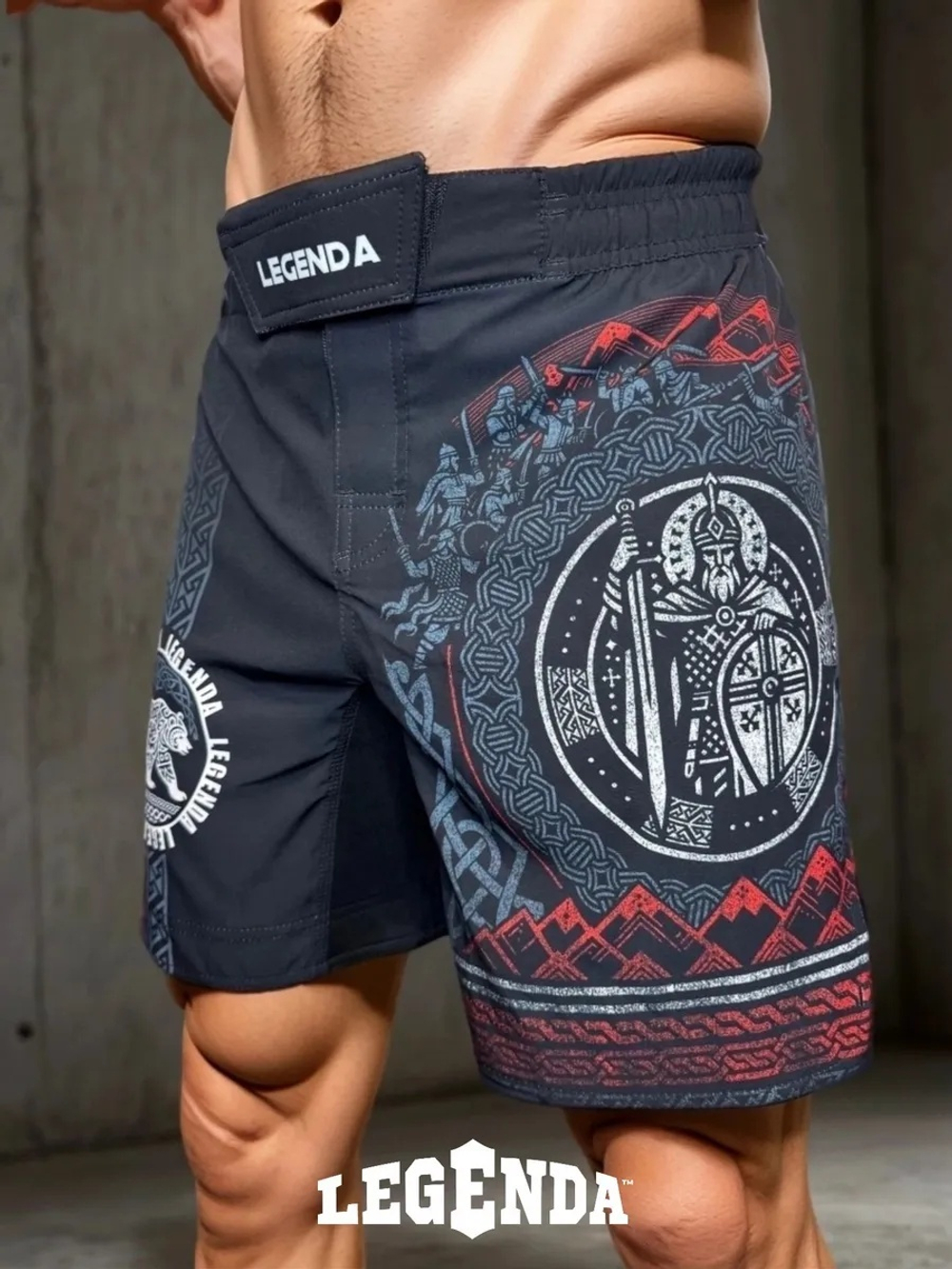 Шорты MMA Legenda Варяги 2 черные