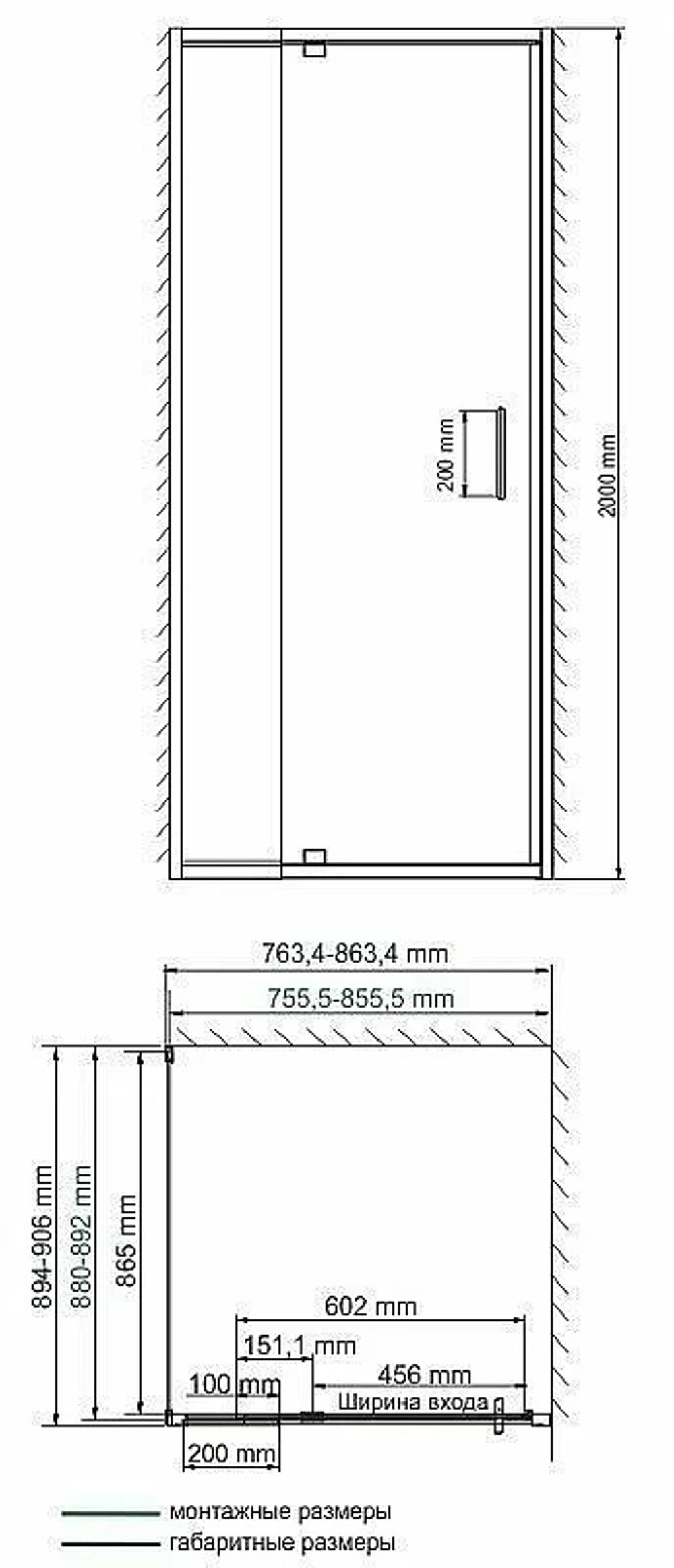 Душевой уголок WasserKRAFT Berkel 48P28 90x80
