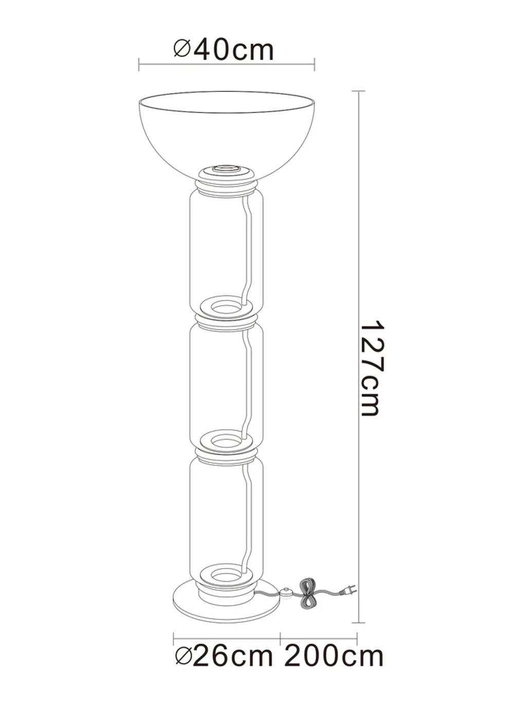 Торшер Divinare TRUMPET 1242/06 PN-30