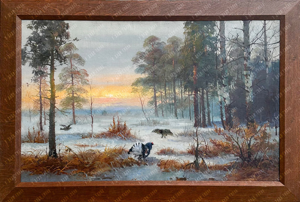 Н/х. Тетерева. Холст, масло. Российская империя, к. XIX — н. XX вв.