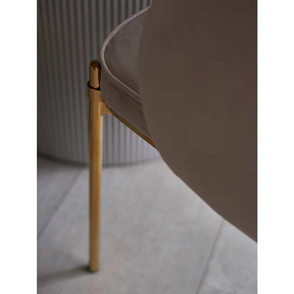 Стул coral, велюр, серо-бежевый