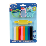 Тесто для лепки на блистере 3 формочек + скалка, C-42207