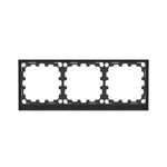 Рамка на 3 поста, KANT, черный уголь