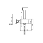 Смеситель с гигиенической лейкой 35к G7299-20 GAPPO нерж. сталь, встраиваемый, САТИН