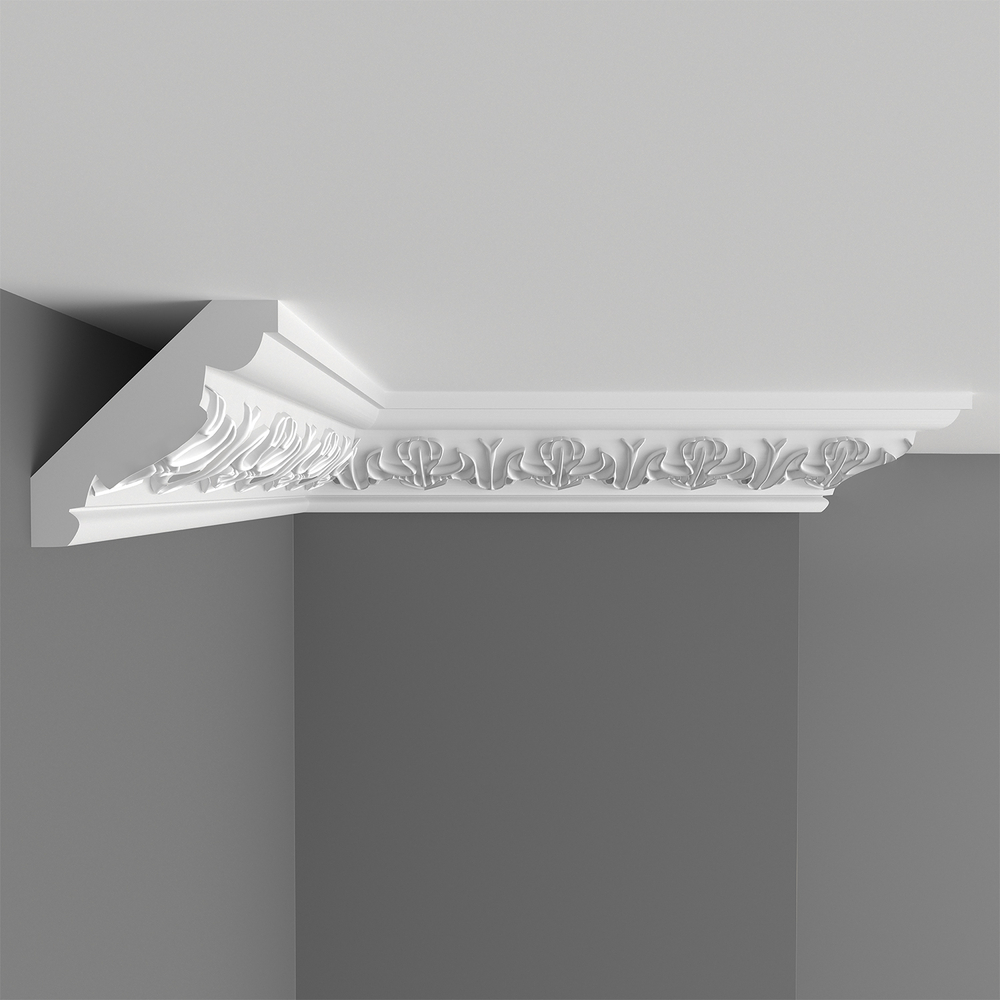 Плинтус потолочный ударопрочный с рисунком Decomaster D155B 60х40х2000мм