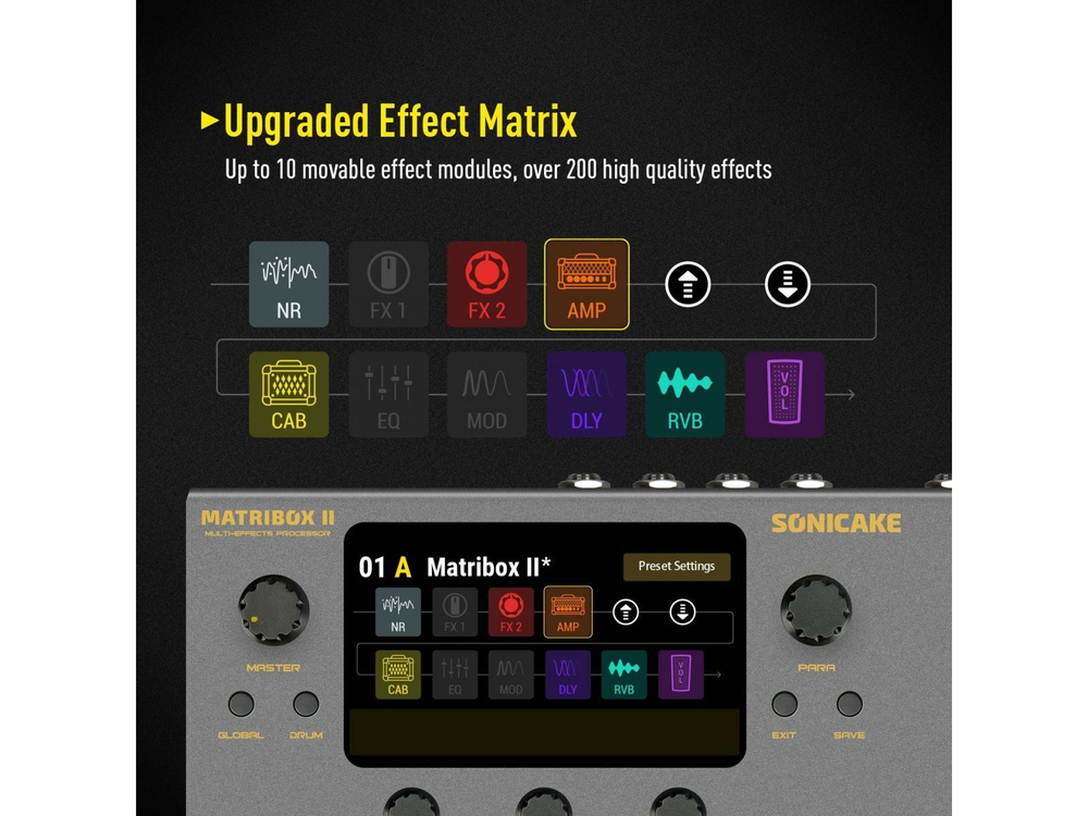 Гитарный процессор Sonicake Matribox II QME-100