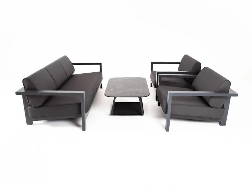 "Гранада" лаунж-зона из алюминия со столиком из HPL