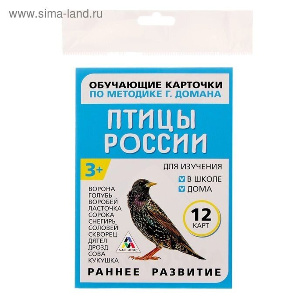 Обучающие карточки по методике Г. Домана "Птицы России" 1716782
