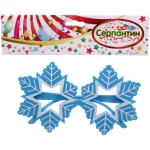 Очки карнавальные «Снегопад», голубой