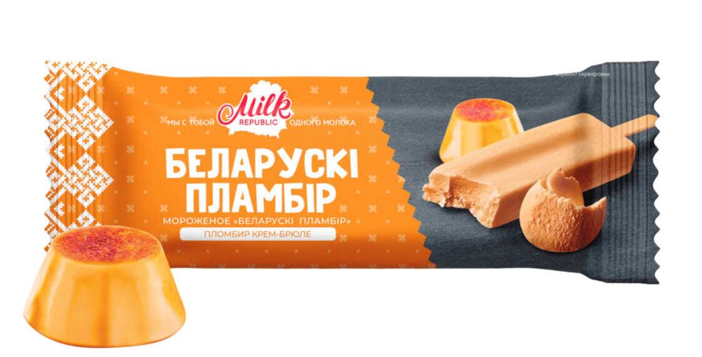 Мороженое эскимо &quot;Белорусский пломбир&quot; 80г. Крем-брюле - купить не дорого в Москве