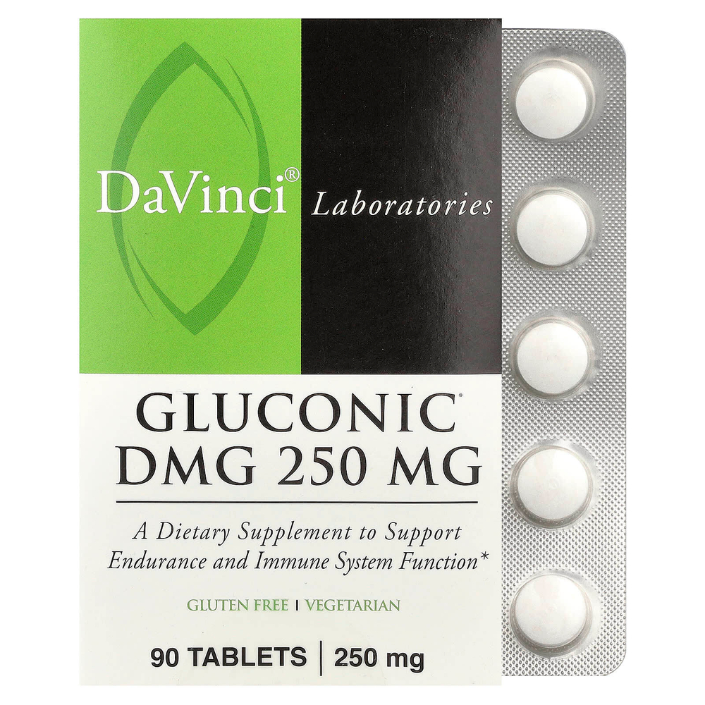 DaVinci Laboratories, Глюконик DMG, 250 мг, 90 таблеток