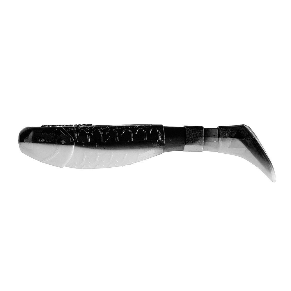 Виброхвост Chubby 3,55"/9 см Black & White 5шт. (HS-4-023) Helios