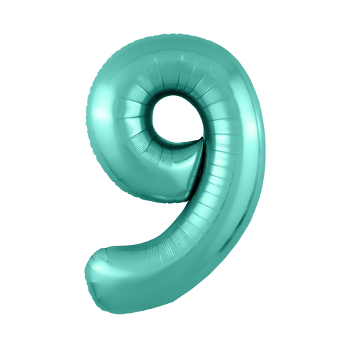 Фольгированный шар-цифра «9», тиффани