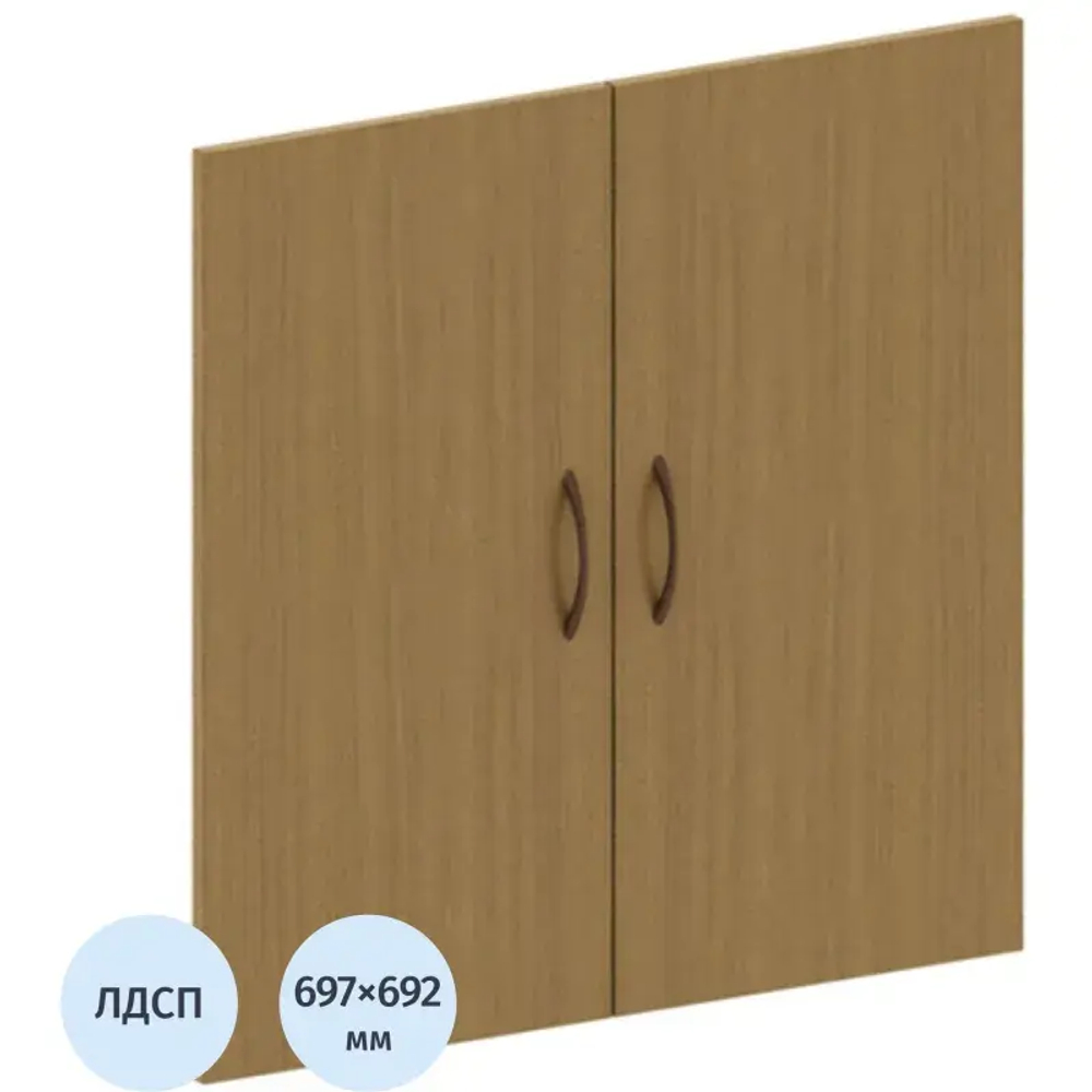 Двери MON_Канц низкие Лдсп (2шт.) ДК32.9 орех