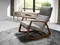 Кресло-качалка 5106/WD972 из серой ткани