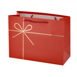 Пакет подарочный бумажный Alingar, (L+) 25х32х11 см, горизонтальный, "Геометрия", матов. ламинация, тиснение фольга, ассорти