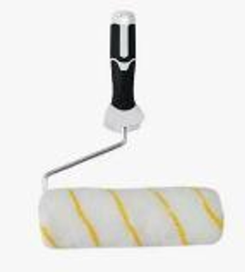 Валик Полиамид  180мм, d42мм, d8мм, ворс 11мм,  2К  Белый с желтой пол  Black White 480-3180