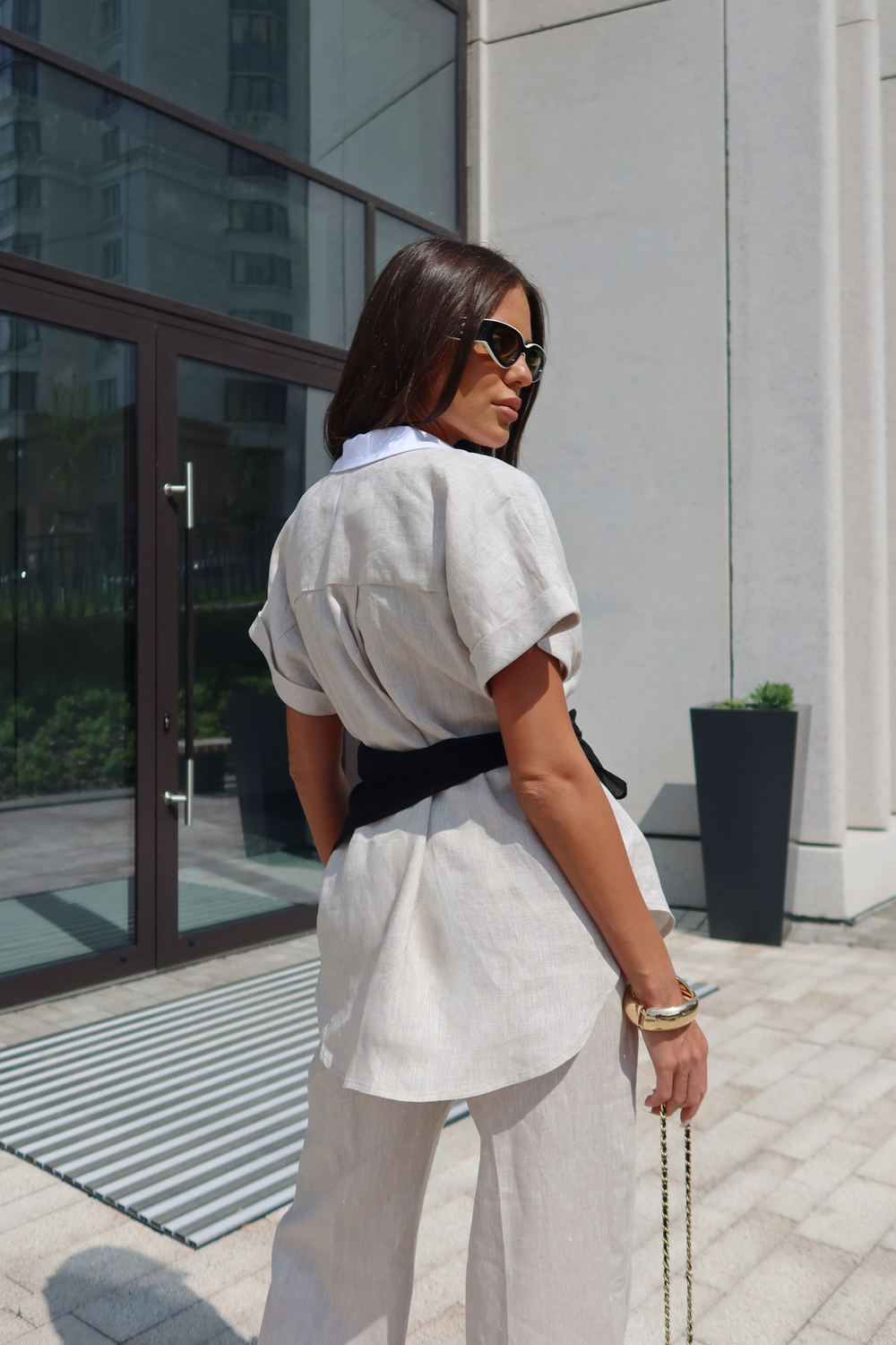 Костюм с рубашкой из вискозы