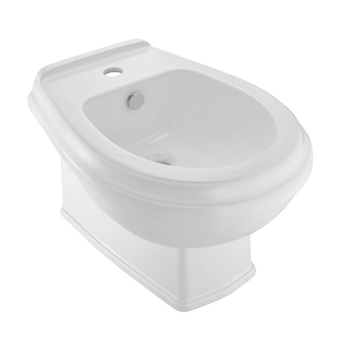 Биде напольное из белой керамики QPS-WHT-7153PM