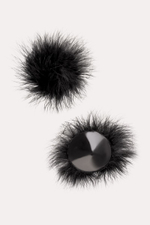 Соблазнительные круглые пэстис с пухом (Цвет: белый)