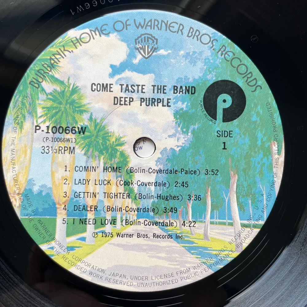 Винтажная виниловая пластинка LP Deep Purple Come Taste The Band (Япония 1975) (Без Оби)